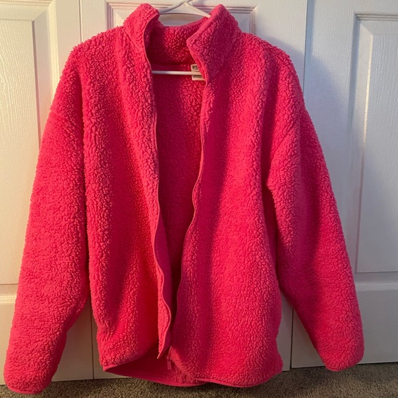 PINK Victoria's Secret Jackets & Blazers - PINK bright pink zip up jacket size medium